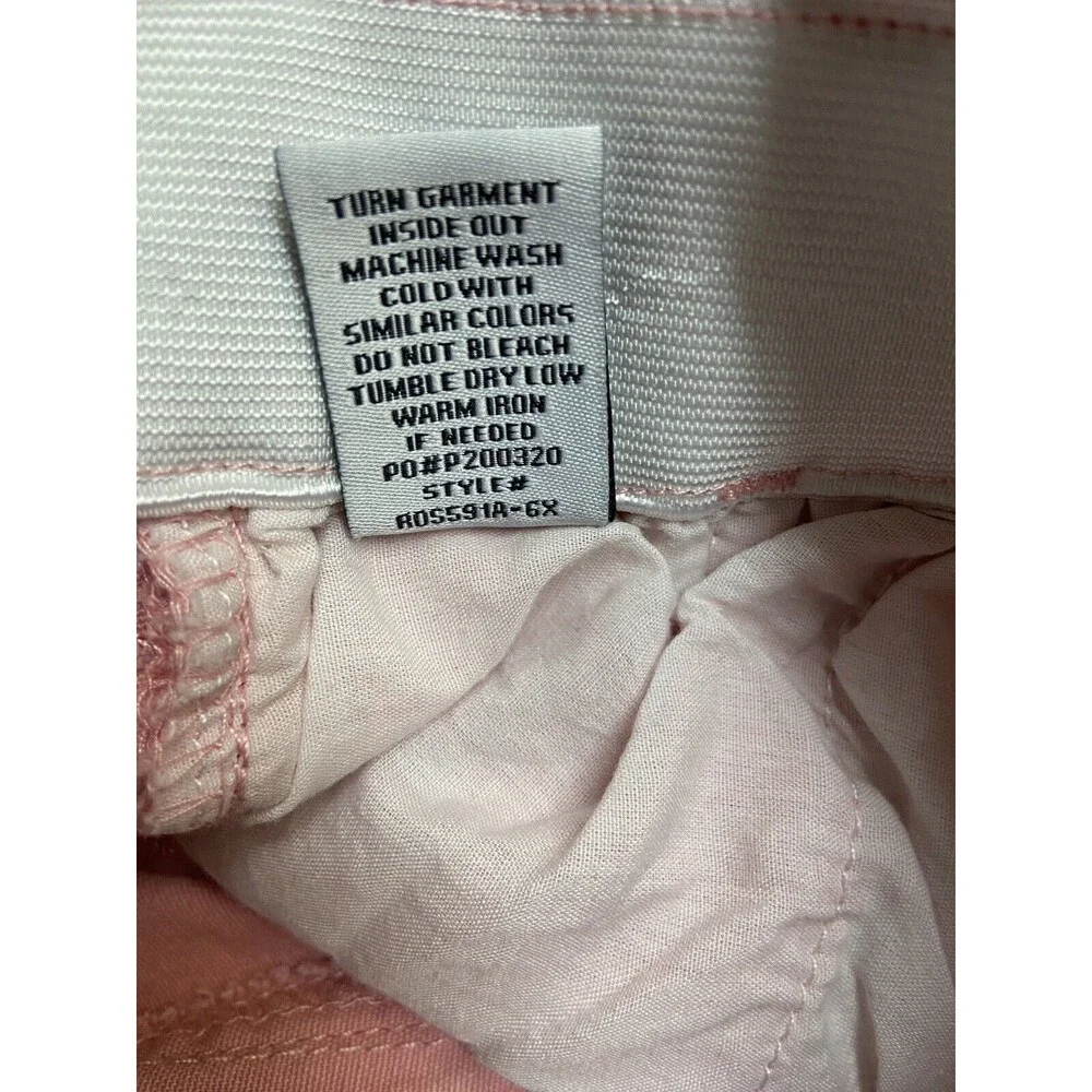 Almost Famous Shorts Womens M Pink Cuffed Denim Elastic Waist Zip Paperbag